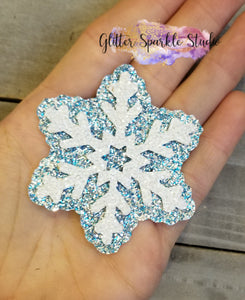 3 Piece Snowflake with Star Center Steel Rule Die for earring, appliques or snap clips