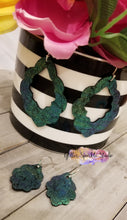 Load image into Gallery viewer, 2.5 Inch Pair of Casbah Scalloped Pointed Teardrop Earring or Pendant Steel Rule Die