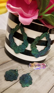 2.5 Inch Pair of Casbah Scalloped Pointed Teardrop Earring or Pendant Steel Rule Die