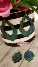 Load image into Gallery viewer, 2.5 Inch Pair of Casbah Scalloped Pointed Teardrop Earring or Pendant Steel Rule Die