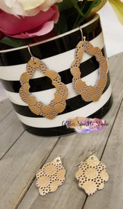 2.5 Inch Pair of Casbah Scalloped Pointed Teardrop Earring or Pendant Steel Rule Die