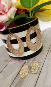 Pair of Big Beautiful Oval Earring Steel Rule Die