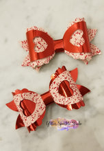 Load image into Gallery viewer, 4 inch Scalloped Peek-a-Boo Heart Bow Steel Rule COMBO Die