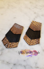 Load image into Gallery viewer, Slim Triple Layer Fringed Pentagon Earring or Pendant Steel Rule Combo Die
