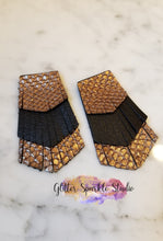 Load image into Gallery viewer, Slim Triple Layer Fringed Pentagon Earring or Pendant Steel Rule Combo Die