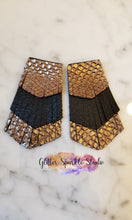 Load image into Gallery viewer, Slim Triple Layer Fringed Pentagon Earring or Pendant Steel Rule Combo Die