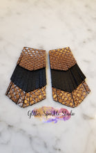 Load image into Gallery viewer, Slim Triple Layer Fringed Pentagon Earring or Pendant Steel Rule Combo Die