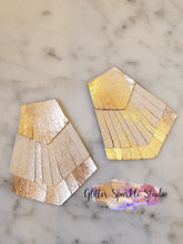 Load image into Gallery viewer, Triple Layer Fringed Wide Pentagon Earring or Pendant Steel Rule Combo Die