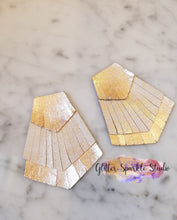 Load image into Gallery viewer, Triple Layer Fringed Wide Pentagon Earring or Pendant Steel Rule Combo Die