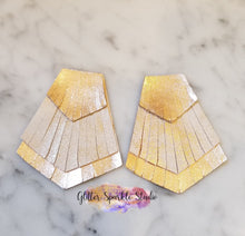 Load image into Gallery viewer, Triple Layer Fringed Wide Pentagon Earring or Pendant Steel Rule Combo Die