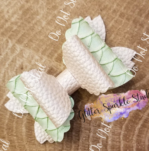 2.5 +3 inch Mermaid Scalloped Bow Steel Rule COMBO Die