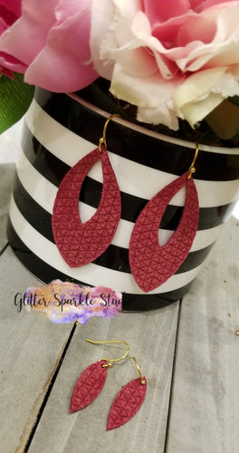 Pair of Open Top Pointed Leaves Earring or Pendant Steel Rule Die