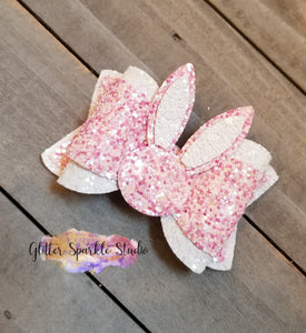 2 & 2.5 Inch Layered Bunny Head Steel Rule Die for appliques, snap clips or earring