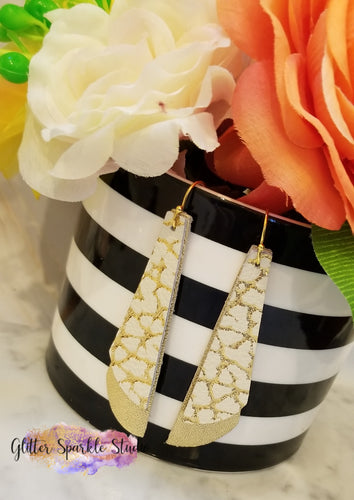 Layered Curved Bars Earrings Steel Rule Die