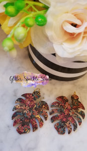 2 inch Split Monstera Leaf Earring or Petite Pendant Steel Rule Die