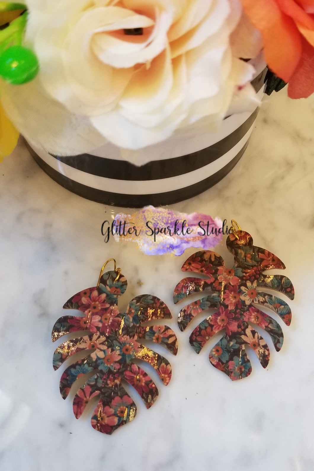 2 inch Split Monstera Leaf Earring or Petite Pendant Steel Rule Die
