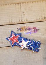 Load image into Gallery viewer, 60mm/70mm 8 piece Multi Size Shooting Stars Shaped Snap Clips, Earrings or Appliques multi cut Steel Rule Die