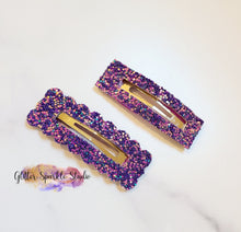Load image into Gallery viewer, 8 piece Multi Size Open Scalloped &amp; Rectangle snap clip multi cut Steel Rule Die