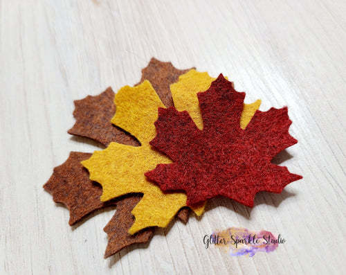 1.5, 2 & 3 inch Triple Maple Leaf for appliques, headbands or earrings Steel Rule Die