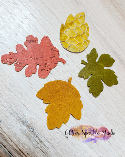 Four Petite Autumn Leaves for appliques, headbands or earrings Leaf  Steel Rule Die