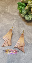 Load image into Gallery viewer, Criss Cross Double Layer Fringed Triangles Earring or Pendant Steel Rule Combo Die