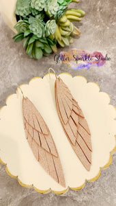 Triple layered Fairy Feather Fringe Wings Earring or Pendant Steel Rule Combo Die