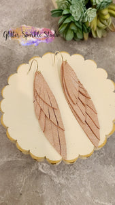 Triple layered Fairy Feather Fringe Wings Earring or Pendant Steel Rule Combo Die