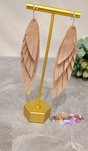 Triple layered Fairy Feather Fringe Wings Earring or Pendant Steel Rule Combo Die