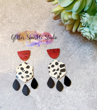 Load image into Gallery viewer, Pair of 3.5 inch Hexagon Dream Drops Dangle Earring Steel Rule Die