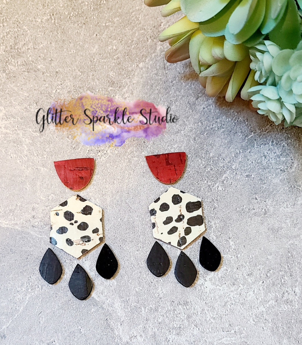 Petite Hexagon Dream Dangle Earring Steel Rule Die