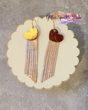 Load image into Gallery viewer, Heart &amp; Diamond Angled Fringe Earring Steel Rule Die