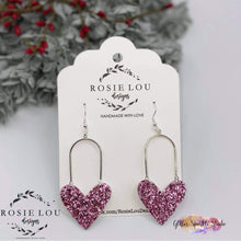 Load image into Gallery viewer, 4 piece Hanging Hearts Pairs multi cut Steel Rule Die for petite earring or appliques