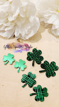 Load image into Gallery viewer, 6 Piece Shamrock Clover multi cut Steel Rule Die for petite earring or appliques