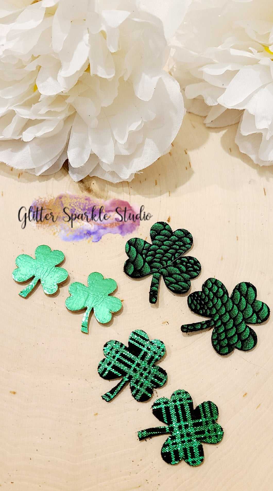 6 Piece Shamrock Clover multi cut Steel Rule Die for petite earring or appliques