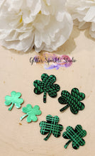 Load image into Gallery viewer, 6 Piece Shamrock Clover multi cut Steel Rule Die for petite earring or appliques