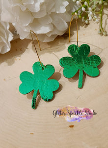Pair of 1.5 Inch Petite Shamrock Clovers Steel Rule Die for appliques