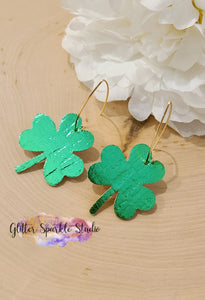 Pair of 1.5 Inch Petite Shamrock Clovers Steel Rule Die for appliques