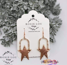 Load image into Gallery viewer, 4 piece Hanging Stars Pairs multi cut Steel Rule Die for petite earring or appliques