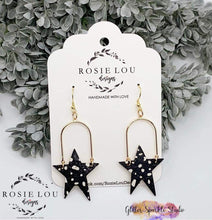 Load image into Gallery viewer, 4 piece Hanging Stars Pairs multi cut Steel Rule Die for petite earring or appliques