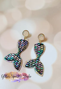 Mermaid Tails Layered Earring or Pendant Steel Rule Combo Die