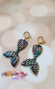 Mermaid Tails Layered Earring or Pendant Steel Rule Combo Die