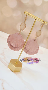 Fringe Scallop Shell Layered Earring or Pendant Steel Rule Combo Die