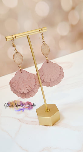 Fringe Scallop Shell Layered Earring or Pendant Steel Rule Combo Die