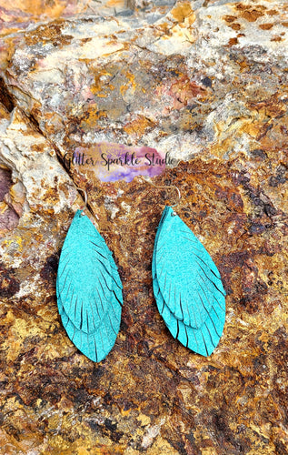 Petite Super Fringey Feathers Earring or Pendant Steel Rule Combo Die