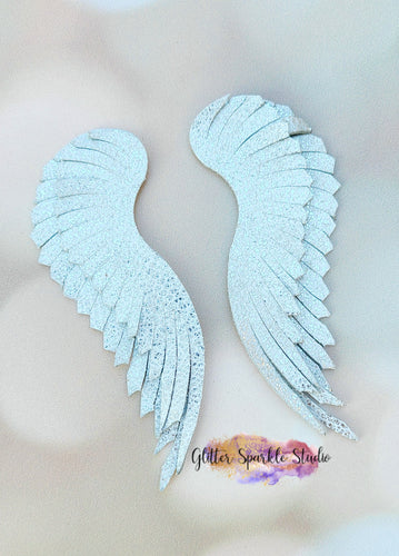 Adapted Top 3.5 inch Double Layer Angel Wings Fringe Feathers Earring or Pendant Steel Rule Combo Die