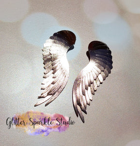 Adapted Top 4 inch Double Layer Angel Wings Fringe Feathers Earring or Pendant Steel Rule Combo Die