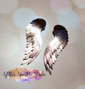 Adapted Top 3.5 inch Double Layer Angel Wings Fringe Feathers Earring or Pendant Steel Rule Combo Die