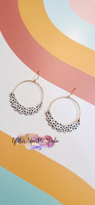 Two Pairs (23mm and 38mm) Hanging Scalloped Crescents semi circle multi cut Steel Rule Die for earrings