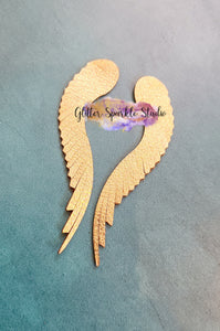 Pair of Mirrored Toppers for 3.5 inch Angel Wings Fringe Feathers Earring or Pendant Steel Rule Combo Die