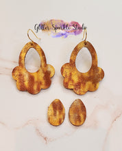 Load image into Gallery viewer, Pair of Petite Frilly Floral Drops Earring Steel Rule Die